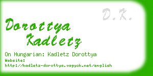 dorottya kadletz business card